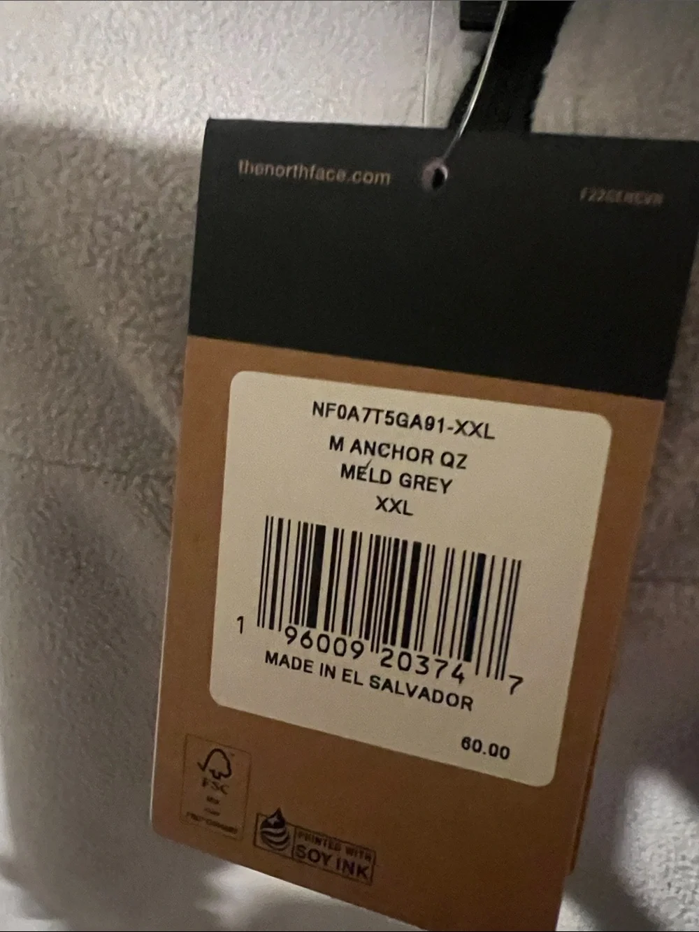 The North Face Light Gray Half-Zip Fleece Pullover